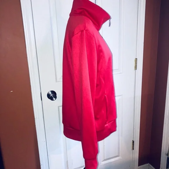 IZOD Full Zip Track Jacket Red Tennis Golf AthleticWear Athleisure Sz XLarge - Picture 3 of 9